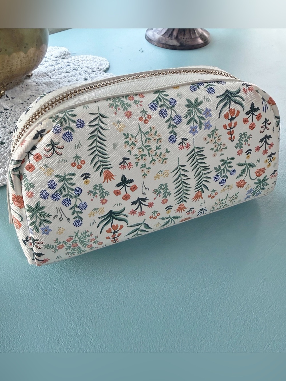 Rifle Paper Co Bag Cosmetic Pouch Menagerie Garden Floral Print - Picture 10 of 10